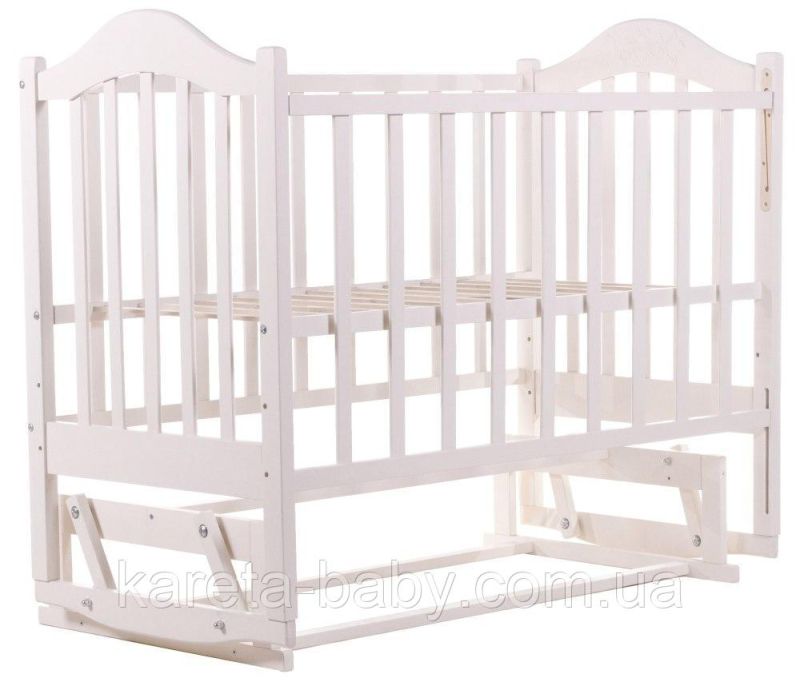 Кровать Babyroom Дина D201 маятник  белая