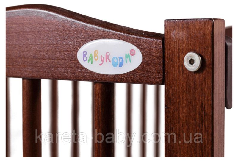 Кровать Babyroom Радуга маятник, ящик, откидной бок DVMYO-3  бук орех