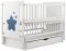 Кровать Babyroom Звездочка Z-03 маятник, ящик, откидной бок  бук белый