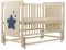 Кровать Babyroom Звездочка Z-02 маятник, откидной бок  бук слоновая кость