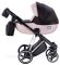 Коляска 2 в 1 Adamex Mimi Polar (Chrome) Y839-A чорний (люрікс) - рожевий (пудра) шкіра (видавлена точка)