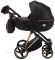 Коляска 2 в 1 Adamex Mimi Polar (Gold) Y836 чорний (люрікс) - чорна шкіра (видавлена крапка)