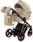 Коляска 2 в 1 Adamex Mimi Polar (Gold) кожа 100% CR305A бежевая кожа - бежевая кожа (выдавленная точка)