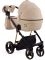 Коляска 2 в 1 Adamex Mimi Polar (Gold) кожа 100% CR305A бежевая кожа - бежевая кожа (выдавленная точка)