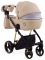 Коляска 2 в 1 Adamex Mimi Polar (Gold) кожа 100% CR305A бежевая кожа - бежевая кожа (выдавленная точка)