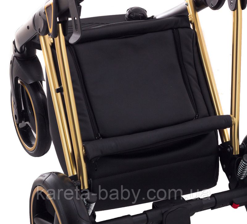 Коляска 2 в 1 Adamex Mimi Polar (Gold) кожа 100% CR305A бежевая кожа - бежевая кожа (выдавленная точка)
