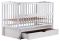 Кровать Babyroom Радуга маятник, ящик, откидной бок DVMYO-3  бук белый