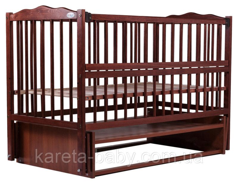Кровать Babyroom Радуга маятник, откидной бок DVMO-2  бук тик