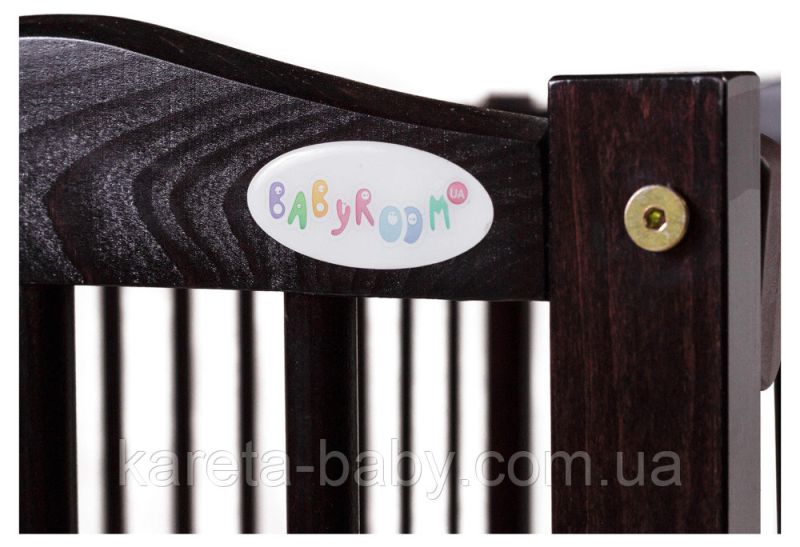 Кровать Babyroom Радуга маятник, откидной бок DVMO-2  бук венге