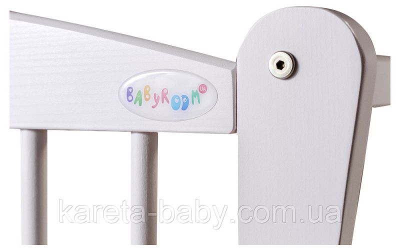 Кровать Babyroom Елит маятник, ящик, откидной бок DEMYO-5  бук белый