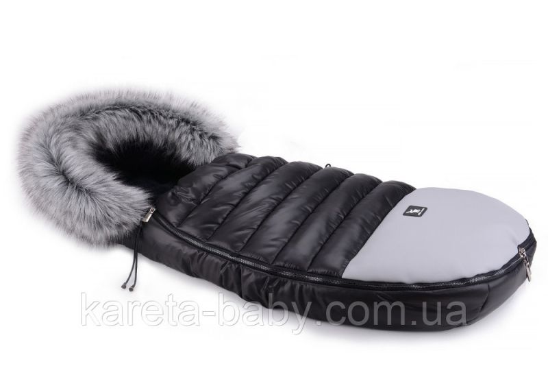Зимний конверт Cottonmoose Alaska Premium 729/65/107/142 gray (черный-серый)