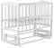 Ліжко Babyroom Зайченя ZL201 маятник, відкидний бік біле