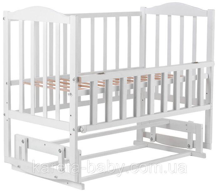 Ліжко Babyroom Зайченя ZL201 маятник, відкидний бік біле