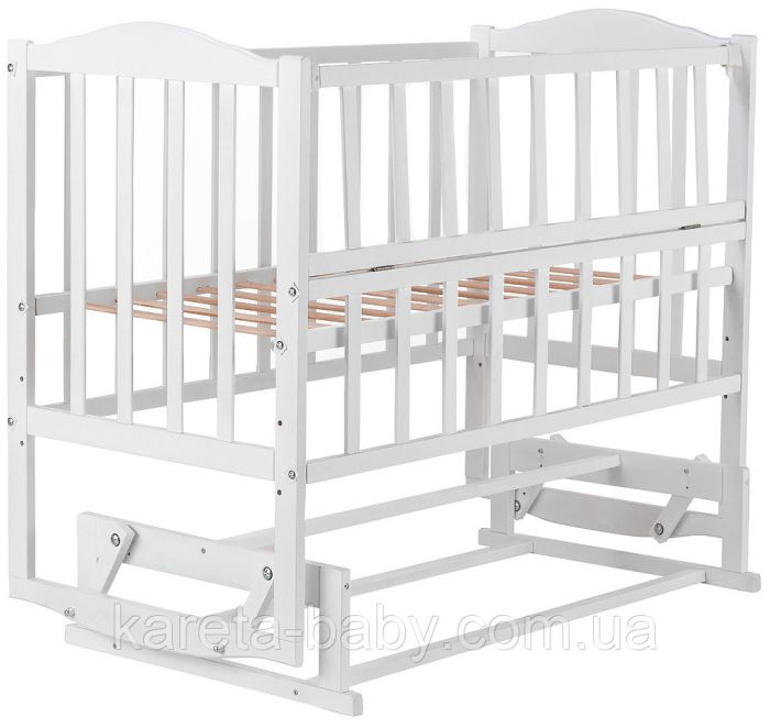 Ліжко Babyroom Зайченя ZL201 маятник, відкидний бік біле