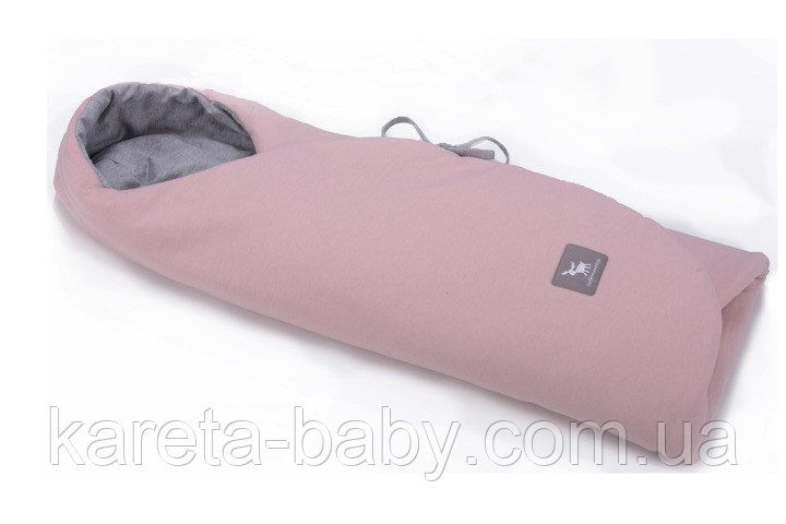 Конверт в коляску та автокрісло Cottonmoose ODWF 439/113/49 powder pink cotton jersey melange cotton jersey (рожева пудра)