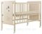 Кровать Babyroom Медвежонок M-01 откидной бок, колеса  бук слоновая кость