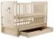 Кровать Babyroom Медвежонок M-03 маятник, ящик, откидной бок  бук слоновая кость