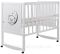 Кровать Babyroom Тедди TР-01 ровное быльце, откидной бок, колеса  белый