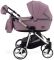 Коляска 2 в 1 Adamex Sierra Polar (Chrome) кожа 100% SR332 сиреневый - сиреневый (перфорация)