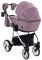 Коляска 2 в 1 Adamex Sierra Polar (Chrome) кожа 100% SR332 сиреневый - сиреневый (перфорация)
