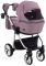 Коляска 2 в 1 Adamex Sierra Polar (Chrome) кожа 100% SR332 сиреневый - сиреневый (перфорация)