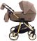Коляска 2 в 1 Adamex Sierra Polar (Gold) SR430 капучино - коричневая кожа (перфорация)