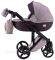 Коляска 2 в 1 Adamex Luciano Y59 світло-бузковий льон - темно-бузкова шкіра (видавлена точка)