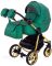 Коляска 2 в 1 Adamex Hybryd Plus Polar (Gold) Кожа 100% Y216А зеленый перламутр