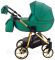Коляска 2 в 1 Adamex Hybryd Plus Polar (Gold) Кожа 100% Y216А зеленый перламутр