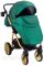 Коляска 2 в 1 Adamex Hybryd Plus Polar (Gold) Кожа 100% Y216А зеленый перламутр