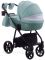Коляска 2 в 1 Adamex Hybryd Plus BR251 нефрит - нефрит кожа (выдавленная точка)