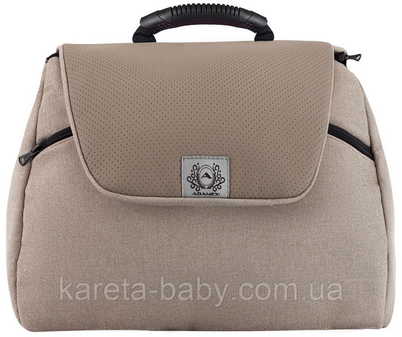 Коляска 2 в 1 Adamex Hybryd Plus BR245 капучино - капучино кожа (выдавленная точка)
