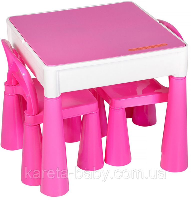 Стол и 2 стульчика Tega Mamut 899P dark pink-white