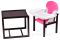 Стульчик- трансформер For Kids Бук-04 темный пластиковая столешница  розовый