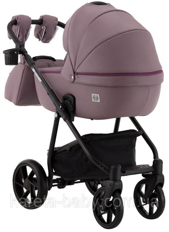 Коляска 2 в 1 Adamex Hybryd Plus шкіра 100% BR332 бузковий