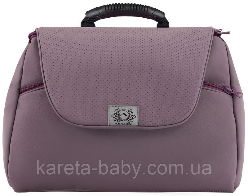 Коляска 2 в 1 Adamex Hybryd Plus шкіра 100% BR332 бузковий