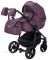 Коляска 2 в 1 Adamex Hybryd Plus кожа 100% Y233CZ фиолетовый (перламутр)