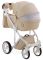 Коляска 2 в 1 Adamex Luciano кожа 100% 11S-B светло-капучино кожа