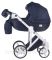 Коляска 2 в 1 Adamex Luciano jeans Q5 темно-синій