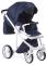 Коляска 2 в 1 Adamex Luciano jeans Q5 темно-синій