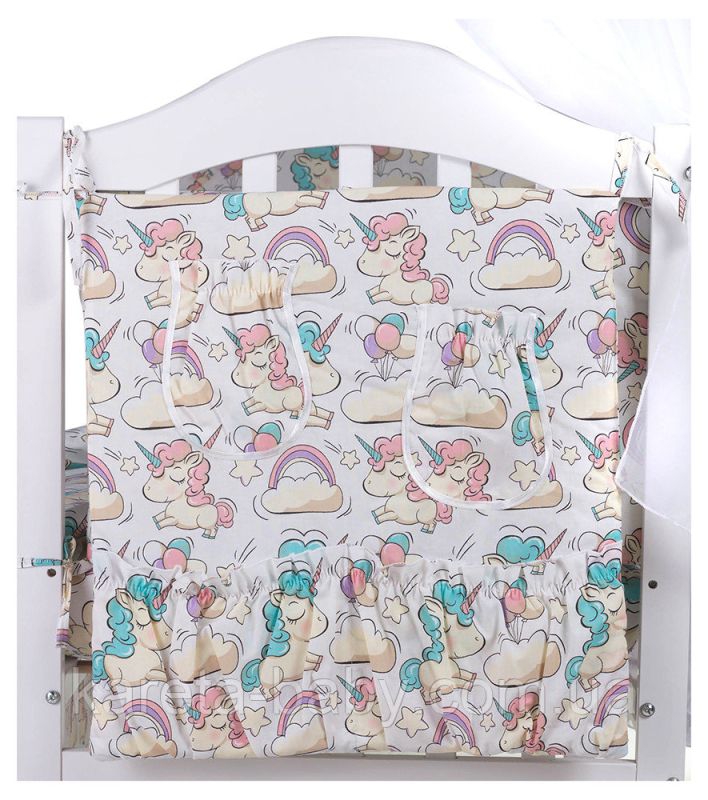 Детская постель Babyroom Comfort-08 unicorn белый (единороги)