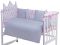 Детская постель Babyroom Classic Bortiki-01 (6 элементов)  розовый-белый-серый (кексы)