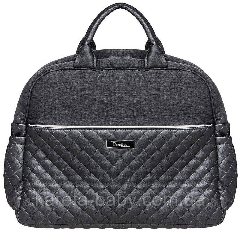 Коляска 2 в 1 классическая Roan Marita Prestige (14" белые колеса, хром рама) P231 графит - графитовая (кожа) перламутр