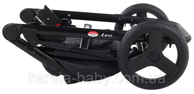 Коляска 2 в 1 Bair Leo кожа 100% GN-333 яркая мята