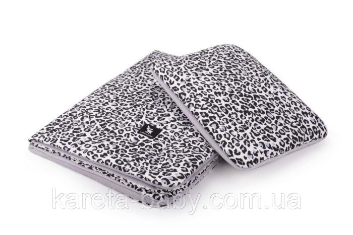 Плед із подушкою Cottonmoose Cotton Velvet 408/153/117 pantera gray cotton velvet gray (сірий леопардовий з кремовим (оксамит))