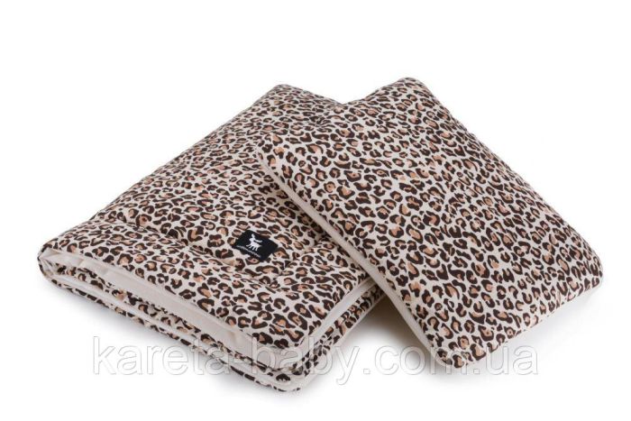 Плед із подушкою Cottonmoose Cotton Velvet 408/79/118 pantera cotton velvet cream леопардовий з кремовим (оксамит)