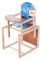 Стульчик- трансформер Наталка Зайчик-11 eko  синий (тачки)