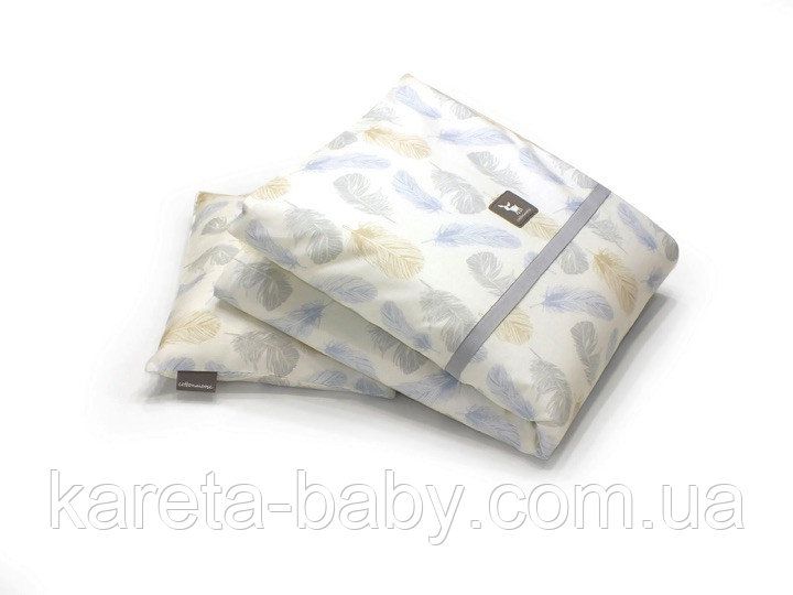 Одеяло с подушкой Cottonmoose DKPW 323/83 leaf blue cotton (голубой (перья))