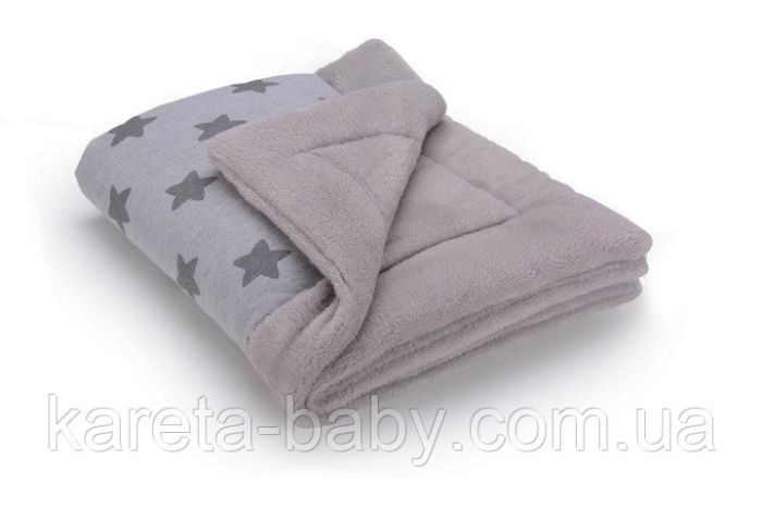 Теплый плед Cottonmoose KO 743/28/72 gray star cotton jersey (светло-серый (звезды))