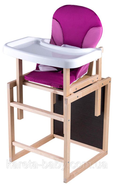Стульчик- трансформер Babyroom Пони-230 eko без лака пластиковая столешница  малина-розовый